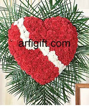 Send Heart Rose with 200 Pcs Red Roses to Bangladesh, Send gifts to Bangladesh