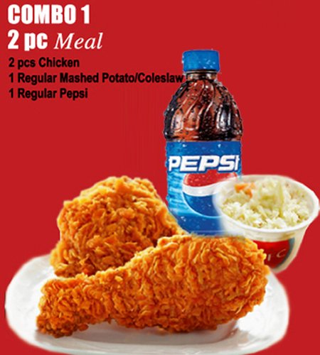 Send KFC - 2pcs Meal with Chicken to Bangladesh, Send gifts to Bangladesh