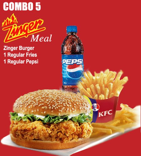 Send KFC-Zinger Burger Combo to Bangladesh, Send gifts to Bangladesh