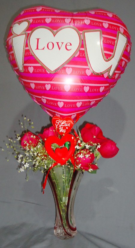 Send Balloon & Rose Combo to Bangladesh, Send gifts to Bangladesh