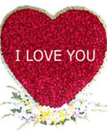 send gifts to bangladesh, send gift to bangladesh, banlgadeshi gifts, bangladeshi Heart with 100 Pcs Rose