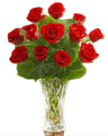 send gifts to bangladesh, send gift to bangladesh, banlgadeshi gifts, bangladeshi 24 Red Rose With  Vase