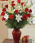 send gifts to bangladesh, send gift to bangladesh, banlgadeshi gifts, bangladeshi Thailand Rose & Lily With Vase