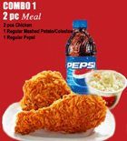 send gifts to bangladesh, send gift to bangladesh, banlgadeshi gifts, bangladeshi KFC - 2pcs Meal with Chicken