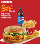 send gifts to bangladesh, send gift to bangladesh, banlgadeshi gifts, bangladeshi KFC-Zinger Burger Combo