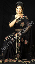 send gifts to bangladesh, send gift to bangladesh, banlgadeshi gifts, bangladeshi Black Siphon Saree