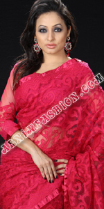 send gifts to bangladesh, send gift to bangladesh, banlgadeshi gifts, bangladeshi Pink Net Saree