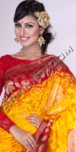 send gifts to bangladesh, send gift to bangladesh, banlgadeshi gifts, bangladeshi Red & Yellow Jute Katan