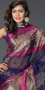 send gifts to bangladesh, send gift to bangladesh, banlgadeshi gifts, bangladeshi Multi Color Silk Saree