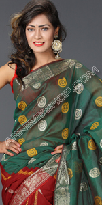 send gifts to bangladesh, send gift to bangladesh, banlgadeshi gifts, bangladeshi Multi Color Half Silk