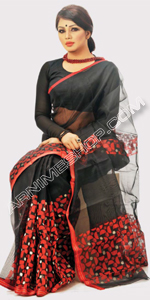 send gifts to bangladesh, send gift to bangladesh, banlgadeshi gifts, bangladeshi Black Moslin Saree