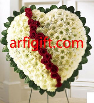 Send Heart Gerbera with 100 Pcs Gerbera to Bangladesh, Send gifts to Bangladesh